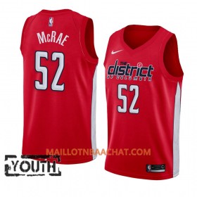 Maillot NBA Washington Wizards  Jordan Mcrae 52 2018-19 Nike Rouge Swingman - Enfant